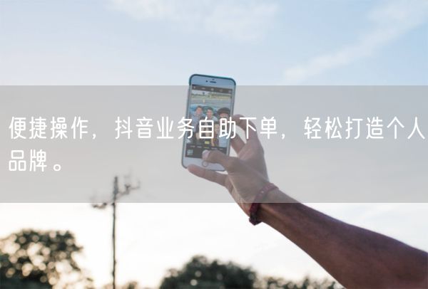 便捷操作，抖音业务自助下单，轻松打造个人品牌。
