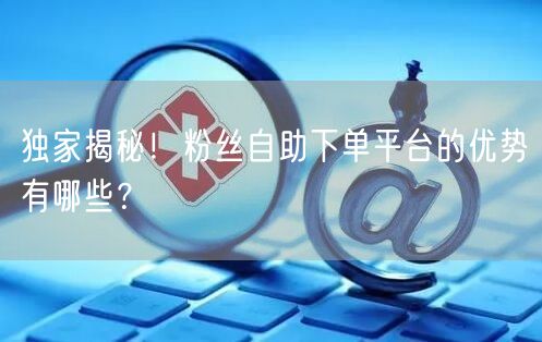 独家揭秘！粉丝自助下单平台的优势有哪些？