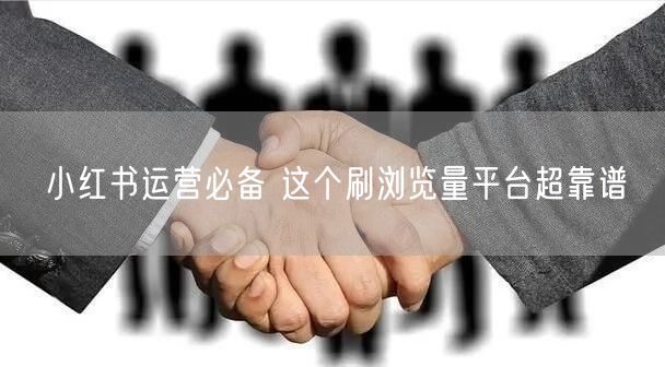 小红书运营必备 这个刷浏览量平台超靠谱